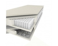 Čalúnená manželská posteľ s matracom Samreno Megakomfort 160 - svetlohnedá