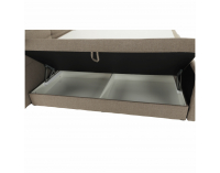 Čalúnená manželská posteľ s matracom Samreno Megakomfort 180 - svetlohnedá