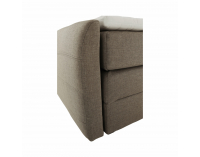 Čalúnená manželská posteľ s matracom Samreno Megakomfort 180 - svetlohnedá