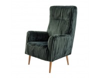 Kreslo (ušiak) Samy 1 - smaragdová / buk