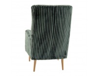 Kreslo (ušiak) Samy 1 - smaragdová / buk