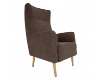 Kreslo (ušiak) Samy - hnedá / buk