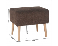 Taburetka Samy - hnedá / buk