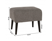 Taburetka Samy - sivá / čierna