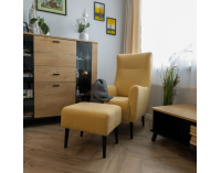 Taburetka Samy - žltá / čierna