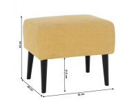 Taburetka Samy - žltá / čierna