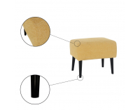 Taburetka Samy - žltá / čierna