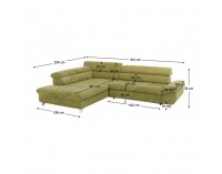 Rohová sedačka s rozkladom Sana Roh L - zelená