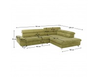 Rohová sedačka s rozkladom Sana Roh P - zelená
