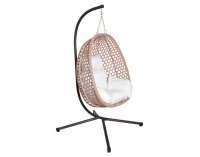 Závesné kreslo Sanan - medená / béžová / krémová