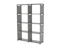 Viacúčelový regál Sanel - sivá