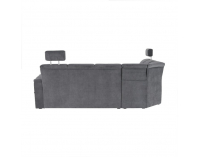 Rohová sedačka s rozkladom a úložným priestorom Santiago L - sivá