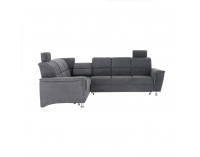 Rohová sedačka s rozkladom a úložným priestorom Santiago L - sivá