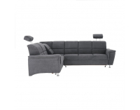 Rohová sedačka s rozkladom a úložným priestorom Santiago L - sivá