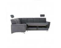 Rohová sedačka s rozkladom a úložným priestorom Santiago L - sivá