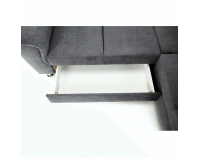 Rohová sedačka s rozkladom a úložným priestorom Santiago L - sivá