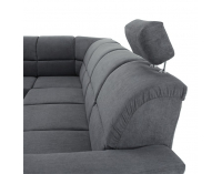 Rohová sedačka s rozkladom a úložným priestorom Santiago L - sivá