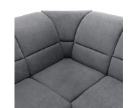 Rohová sedačka s rozkladom a úložným priestorom Santiago L - sivá