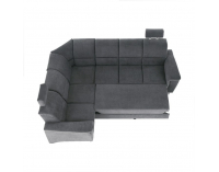 Rohová sedačka s rozkladom a úložným priestorom Santiago L - sivá