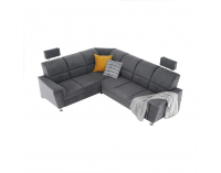 Rohová sedačka s rozkladom a úložným priestorom Santiago L - sivá