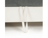 Rohová sedačka s rozkladom Santiago RM L - sivá / biela