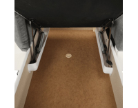 Rohová sedačka s rozkladom Santiago RM L - sivá / biela