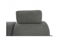 Rohová sedačka s rozkladom Santiago RM L - sivá / biela