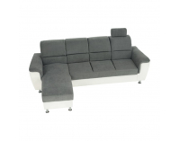 Rohová sedačka s rozkladom Santiago RM L - sivá / biela