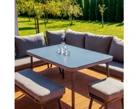 Záhradný nábytok z umelého ratanu Sarabi - sivá
