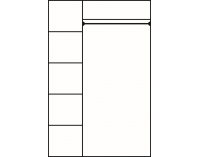 Šatníková skriňa Skrina 3D - craft zlatý