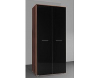 Šatníková skriňa Logo 2D - slivka / čierny lesk