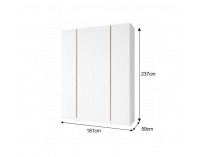 Šatníková skriňa Pietro 4D - biela / dub divoký