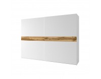 Šatníková skriňa s posuvnými dverami Nagama 2D - biela / dub wotan