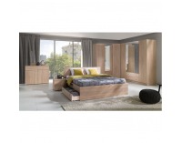 Šatníková skriňa so zrkadlom Mexim 2D - dub sonoma