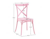 Stohovateľná stolička Savita - ružová