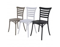 Stohovateľná stolička Savito - sivohnedá taupe