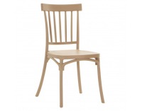 Stohovateľná stolička Sazen New - svetlohnedá