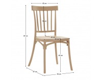 Stohovateľná stolička Sazen New - svetlohnedá