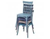 Stohovateľná stolička Sazen - modrá
