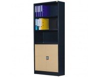 Kovová kancelárska skriňa SB 1000 01 5P - antracit / béžová