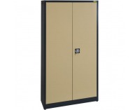 Kovová kancelárska skriňa s vystuženými dverami SB 1000 4P - antracit / béžová