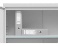 Kovová prídavná polica do kancelárskej skrine SB 600 - svetlosivá