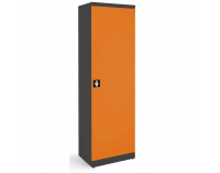 Kovová kancelárska skriňa s nastaviteľnými policami SB600 - grafit / oranžová