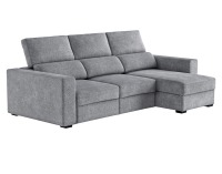 Rohová sedačka s rozkladom a úložným priestorom Scar Roh P - sivá