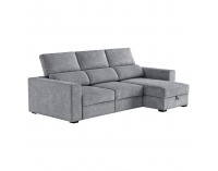 Rohová sedačka s rozkladom a úložným priestorom Scar Roh P - sivá