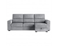 Rohová sedačka s rozkladom a úložným priestorom Scar Roh P - sivá