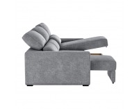 Rohová sedačka s rozkladom a úložným priestorom Scar Roh P - sivá