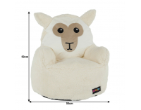 Sedací vak Baby Typ 3 - biela / smotanová