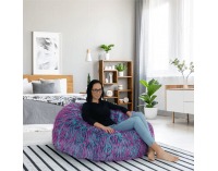 Sedací vak Dandar - cyklaménová / modrá