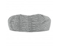 Sedací vak Igarno - sivá / biela vzor